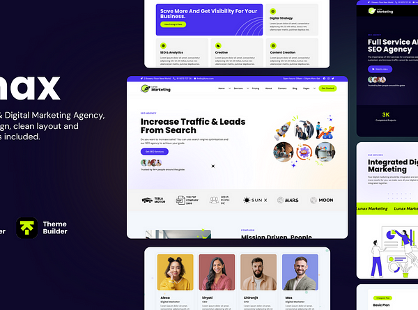 Lunax - Digital Marketing Agency & SEO WordPress Theme